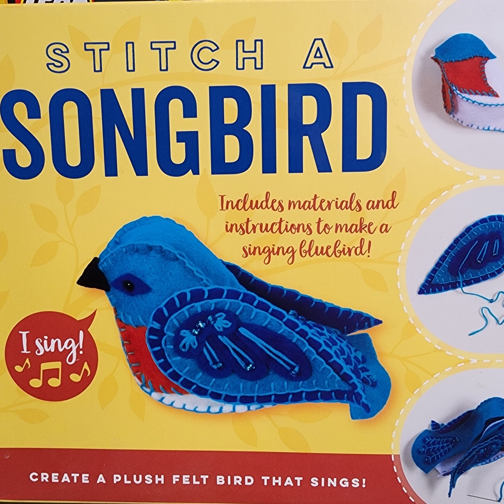 Stitch a Songbird Plush Kit - Blue and Red